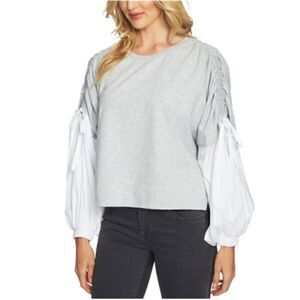 1. State  Blouson-Sleeve Sweatshirt Size S